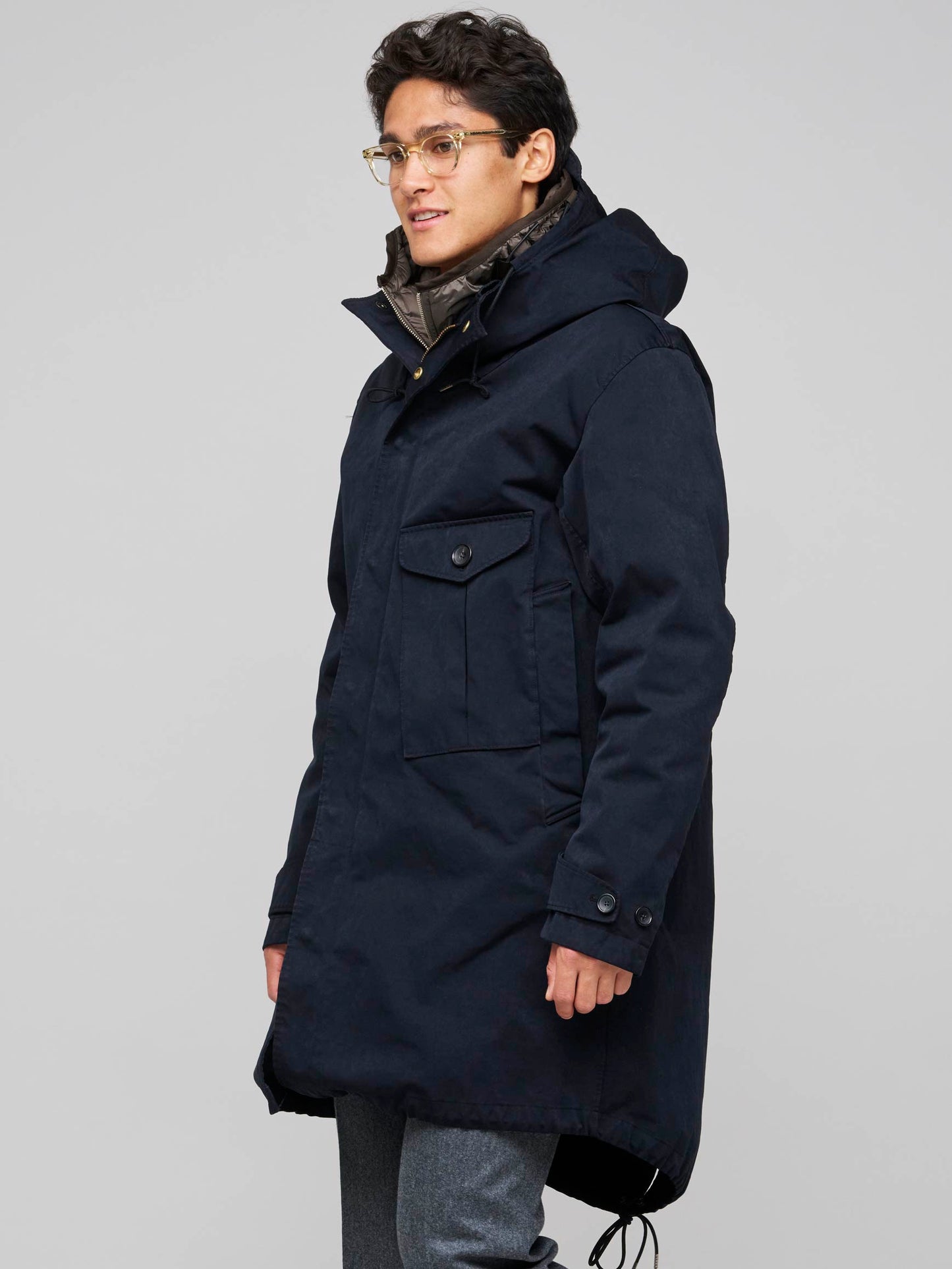 Cyclone Parka Navy, Brown Liner
