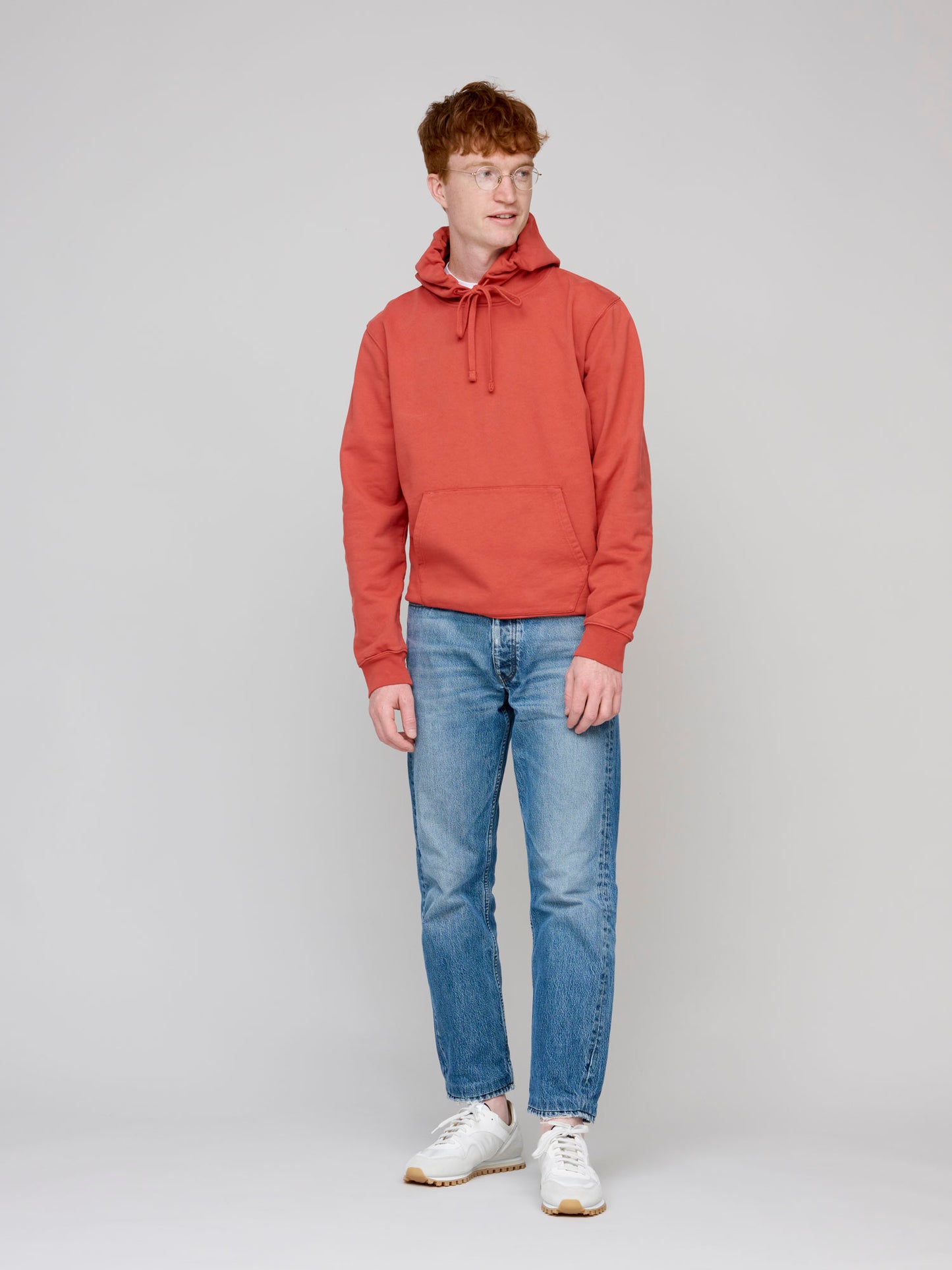 Cotton Loopback Hood Sweat, Dusty Red
