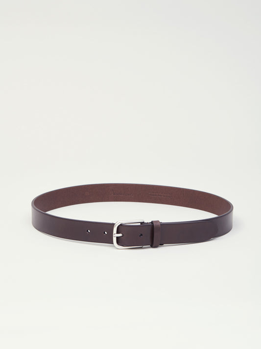Leather Belt, Dark Brown - Goods