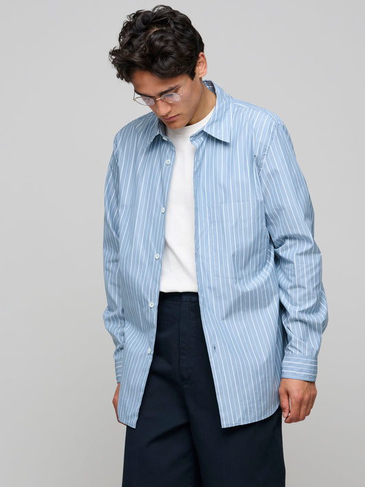 Basic Shirt, Blue/White Stripe