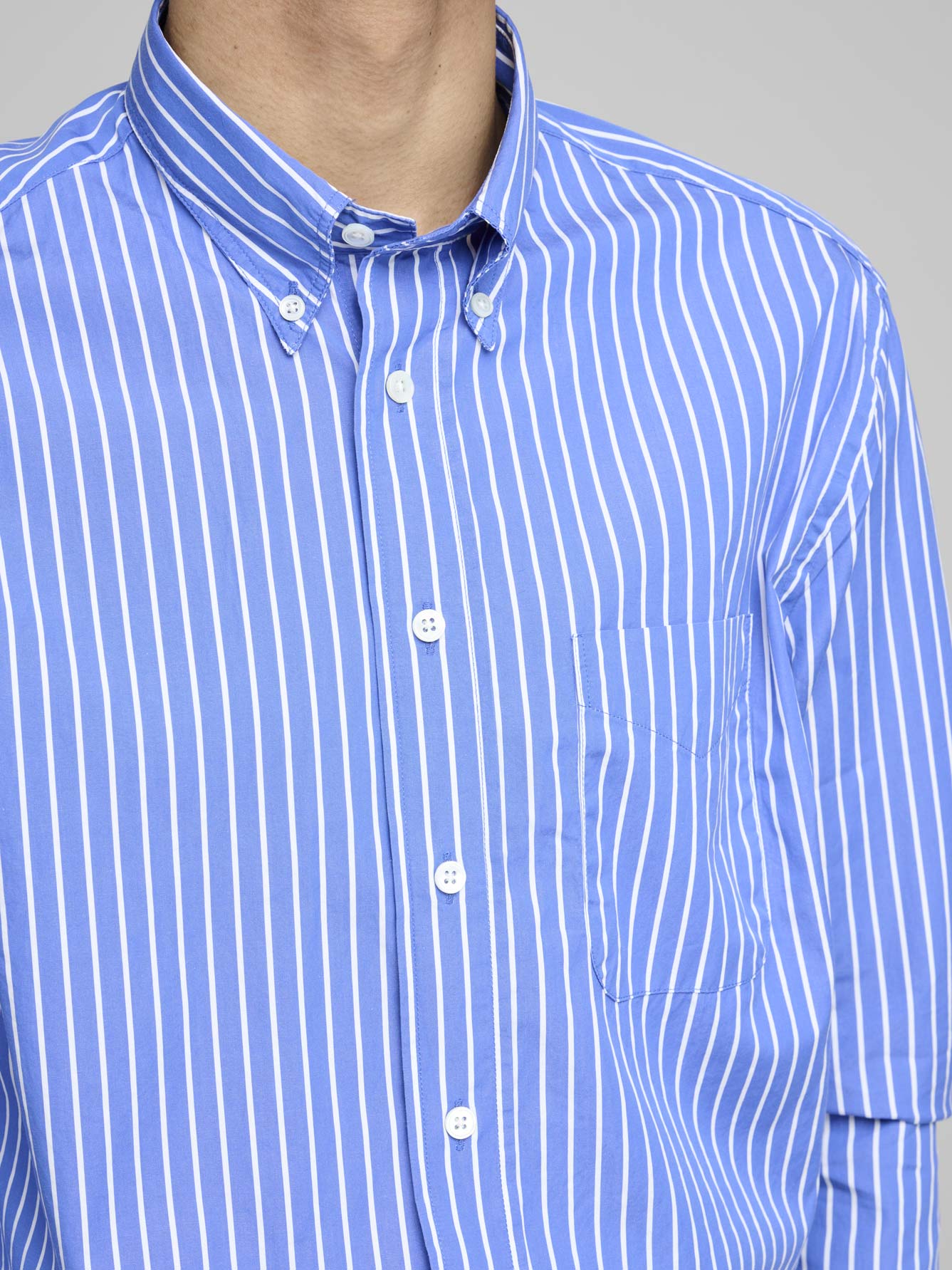 American BD Shirt, Royal Blue & White Stripe