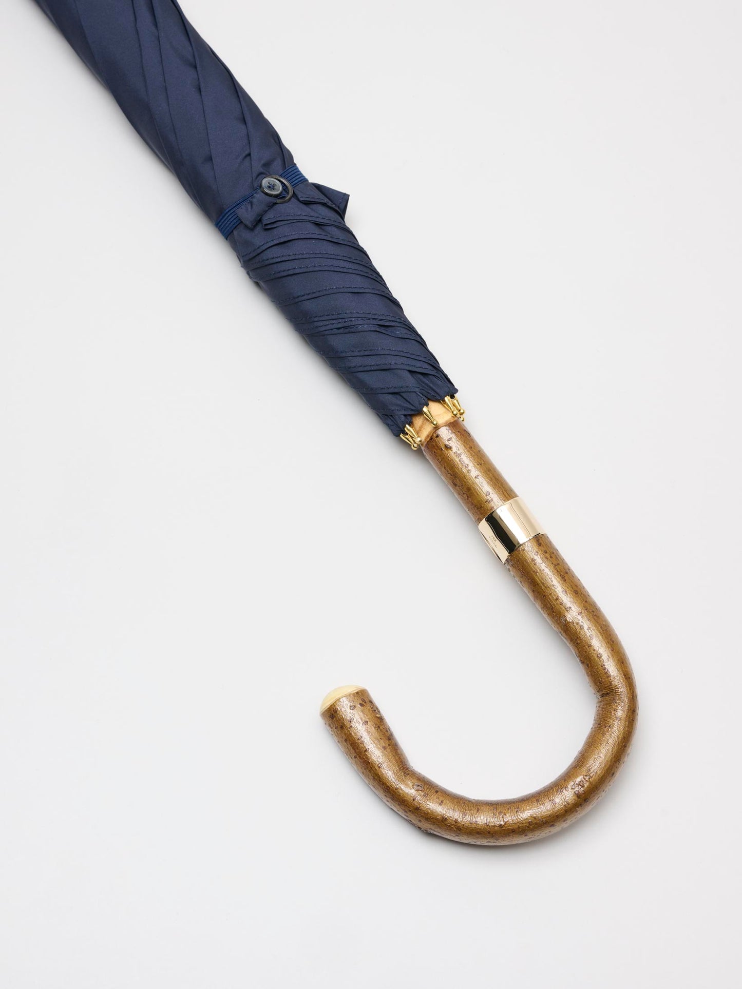 Wild Olive Solid, Rolled Gold Collar, Navy