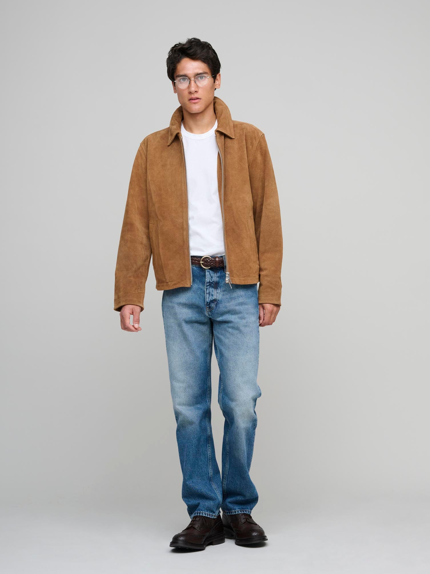 Short hot sale suede jacket