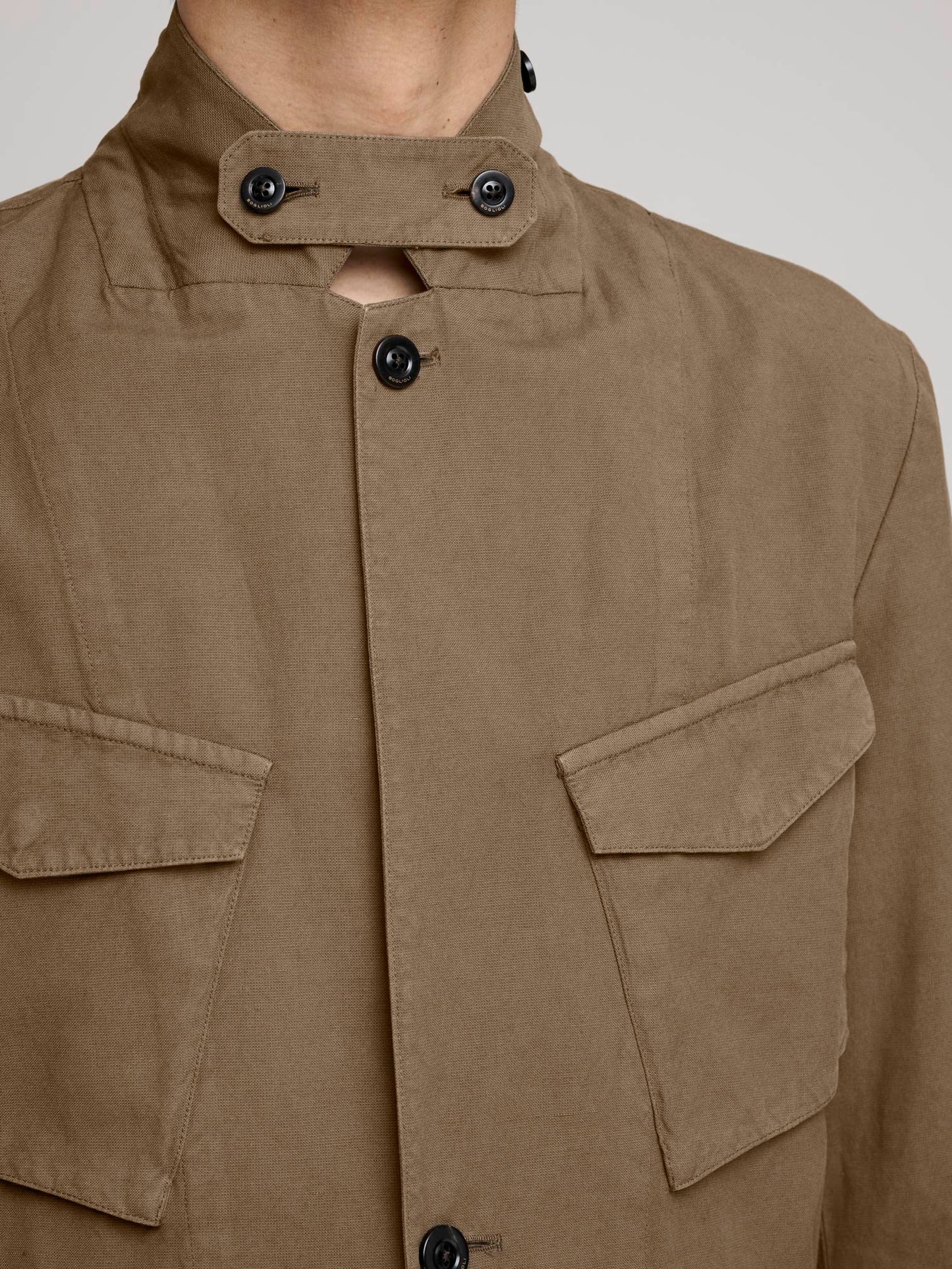 Safari Jacket Cotton & Linen, Brown