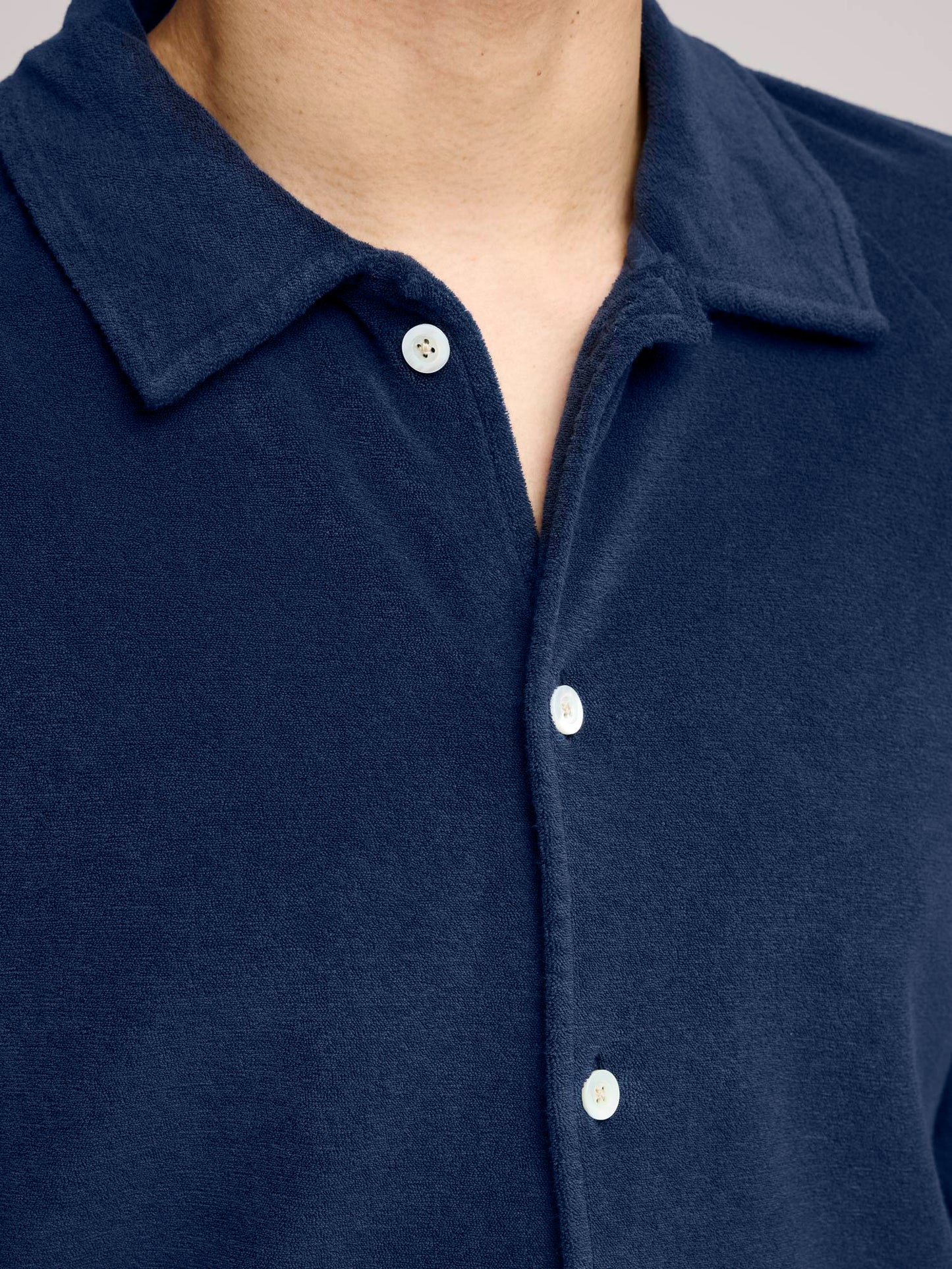 Cruiser Short Sleeve Terry Shirt, Navy Blue