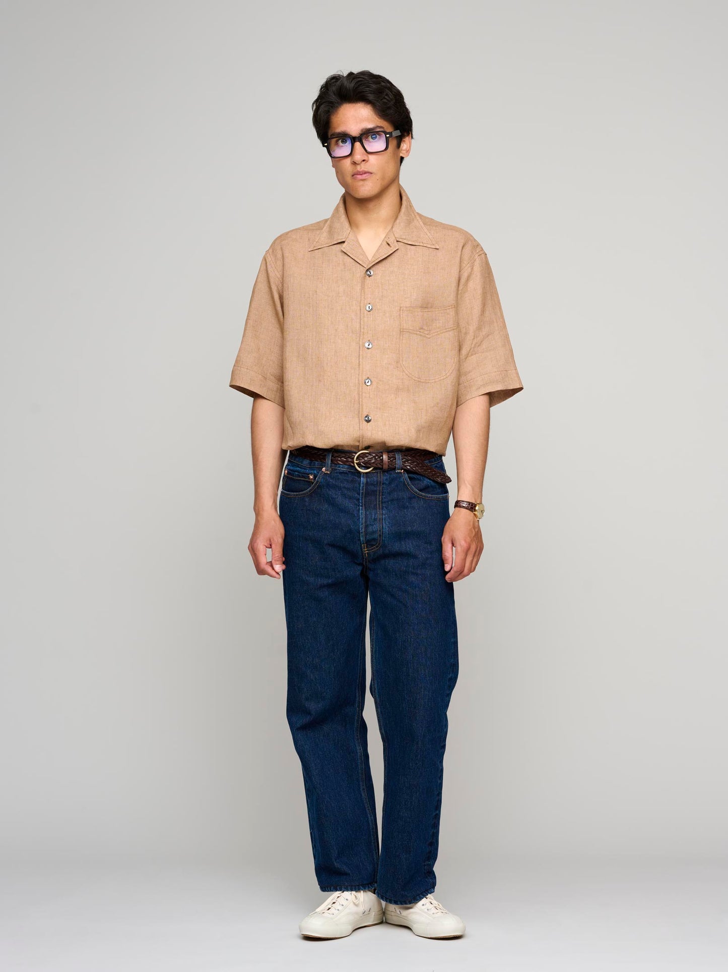 Come Up To The Camp Shirt Lightweight Linen, Nut