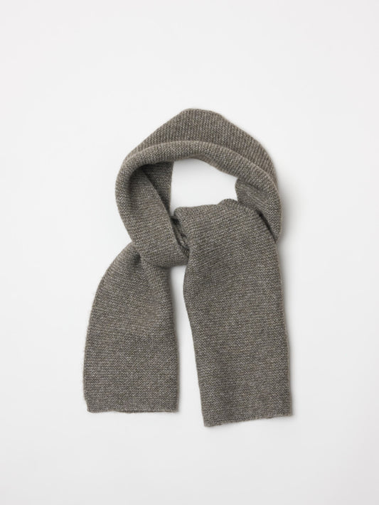 Small Scarf Yak Wool Cashmere Blend, Natural Twist
