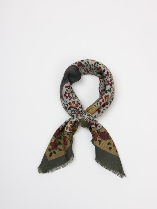 Ispahan Bandana, Folk Pattern Green