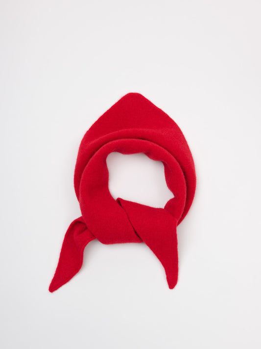 Lambswool Triangle Neck Scarf, Dubonnet Red