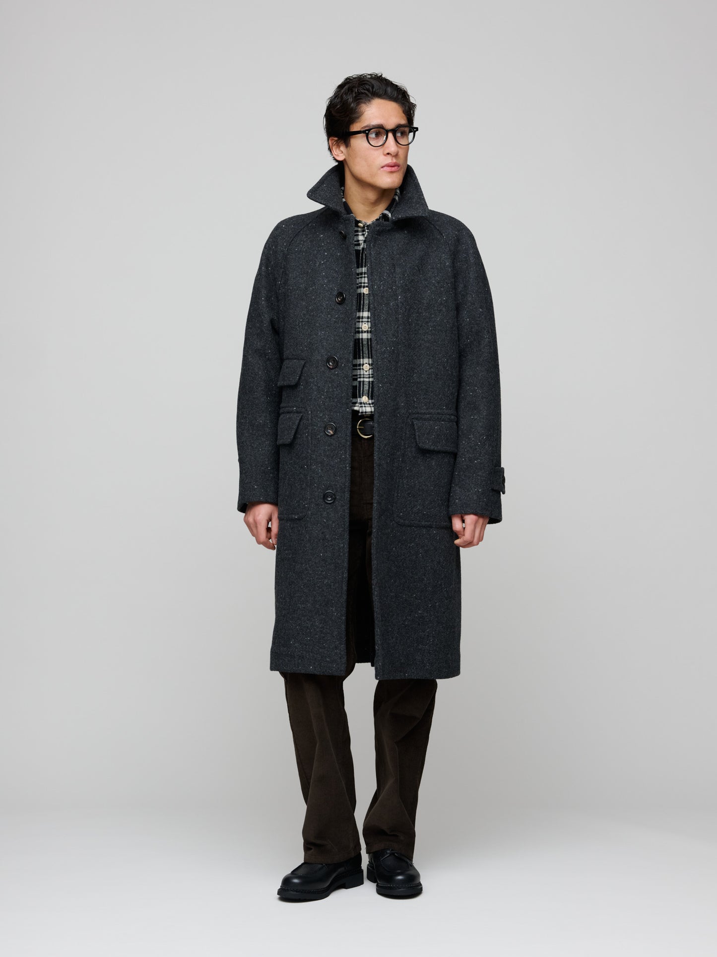 Raglan Overcoat Fleck, Grey