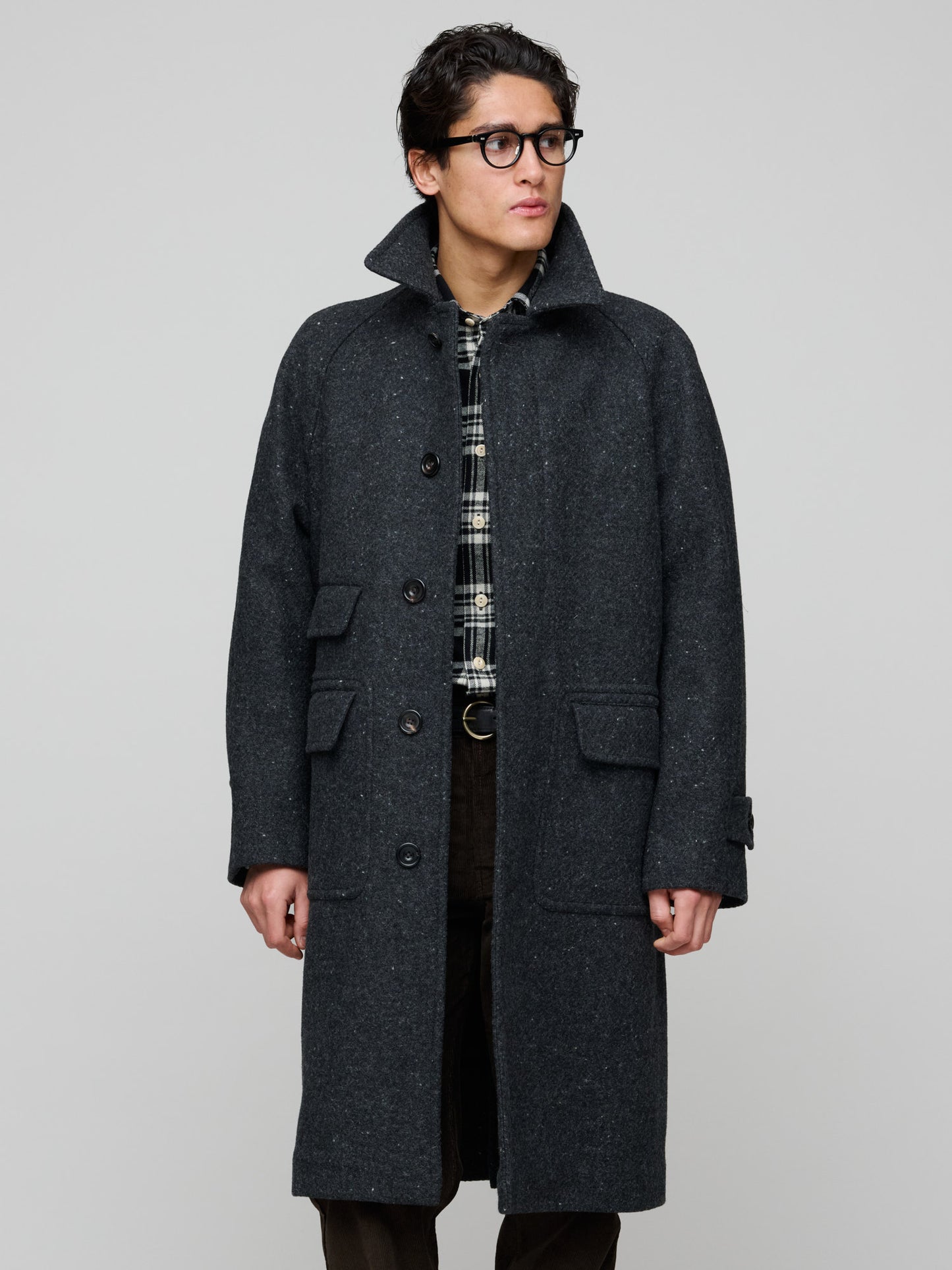 Raglan Overcoat Fleck, Grey