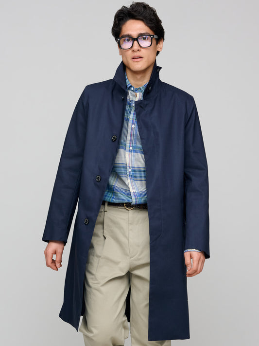 Dunkeld Single Breasted Coat, Navy