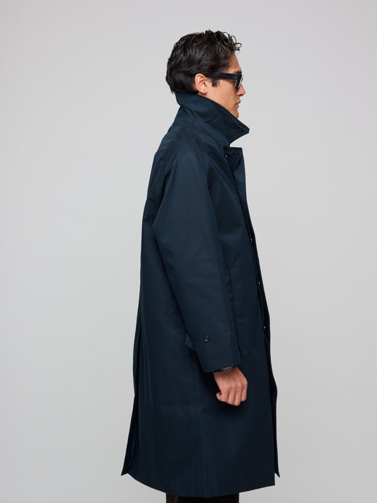 2L Cotton GORE-TEX Balmacaan Coat, Navy