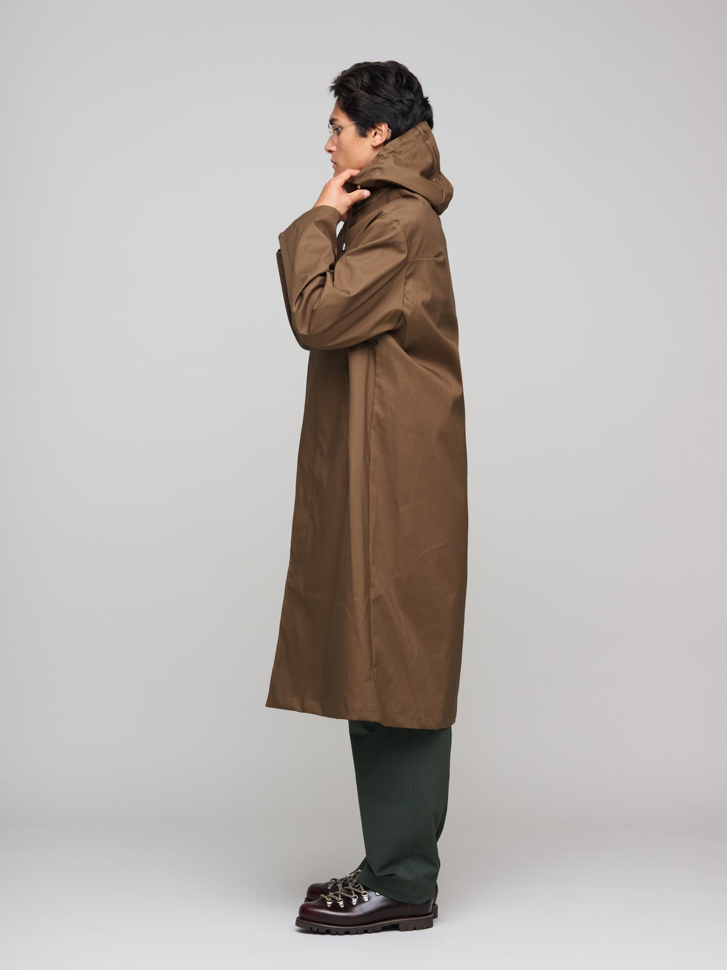 Wolfson Raintec Hooded Coat, Brown