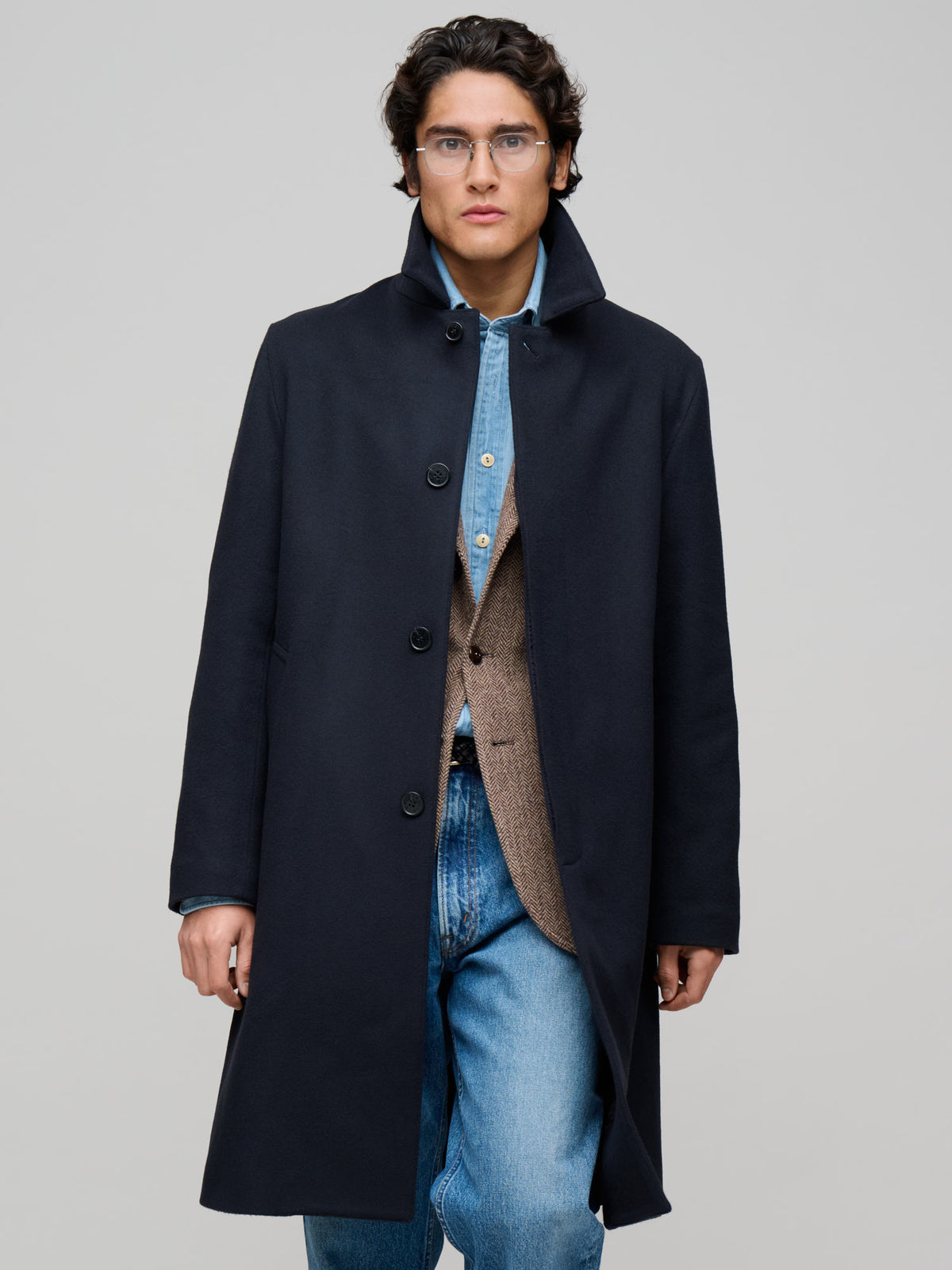 Dunkeld Wool Coat, Navy