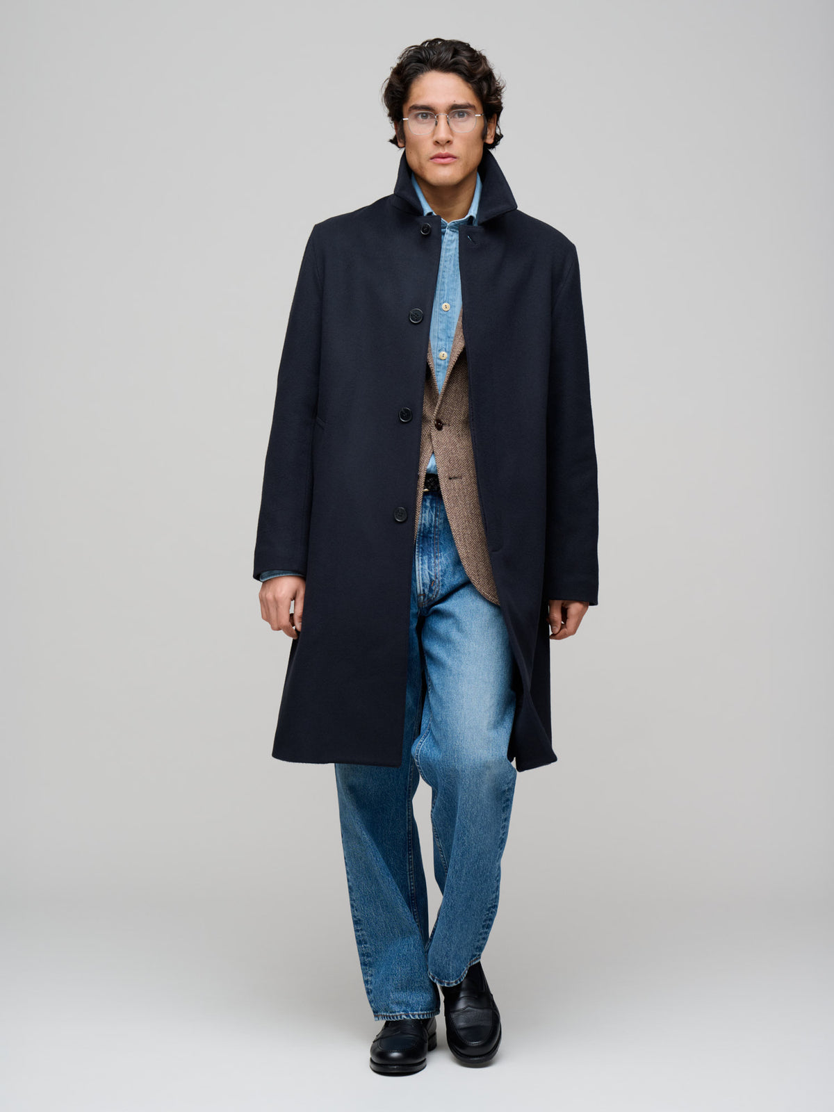Dunkeld Wool Coat, Navy