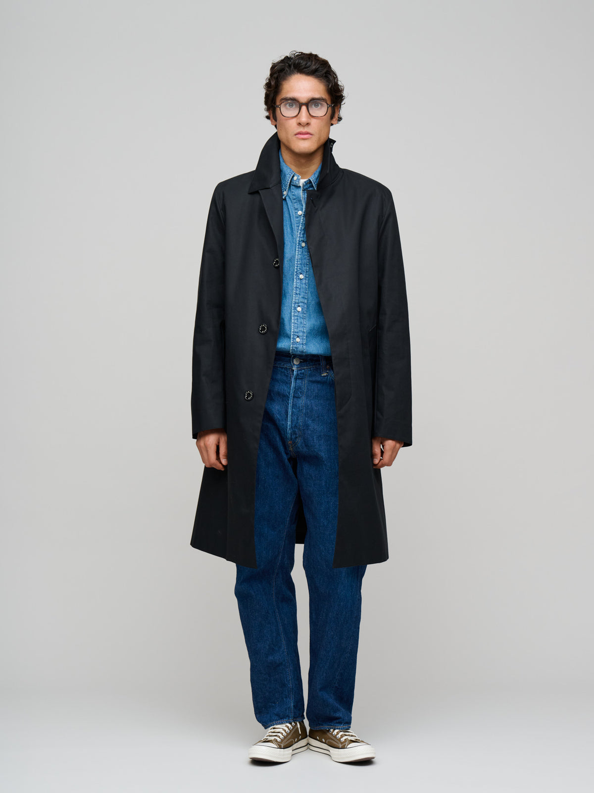 Dunkeld Single Breasted Coat, Black
