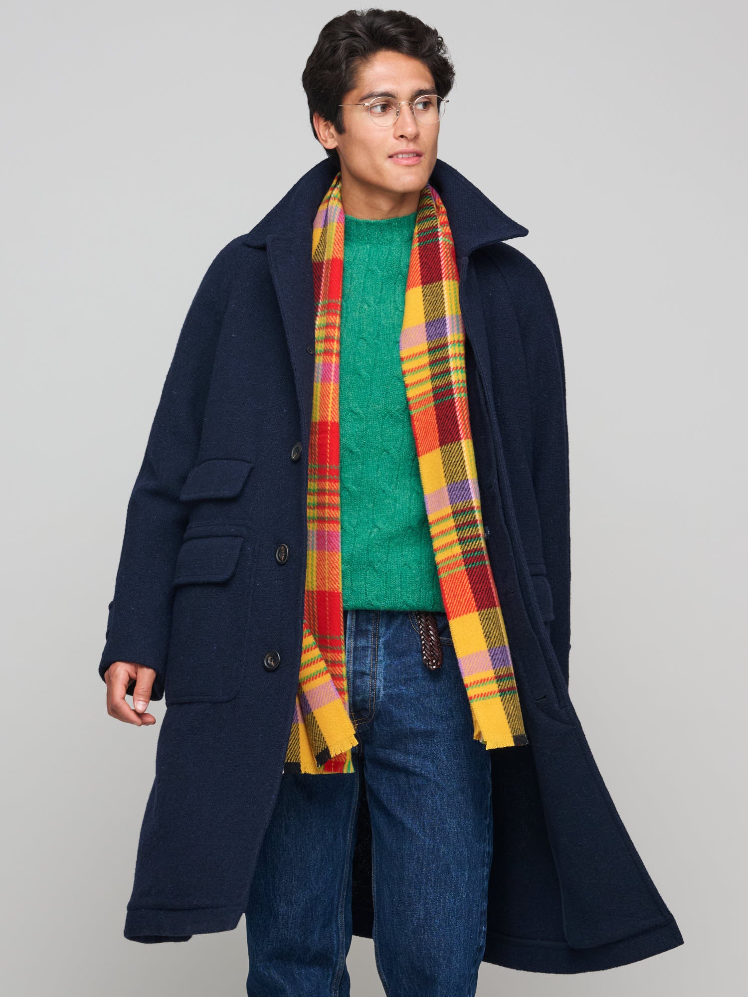 Colorful wool coat best sale