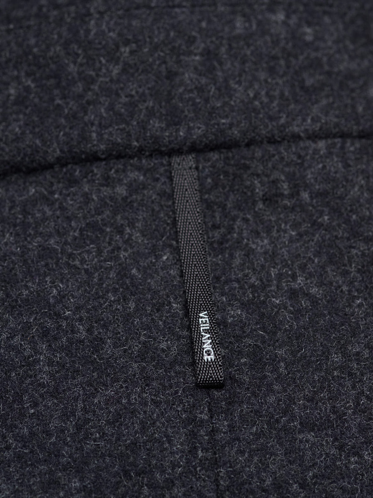 Alar Wool Coat, Black Heather