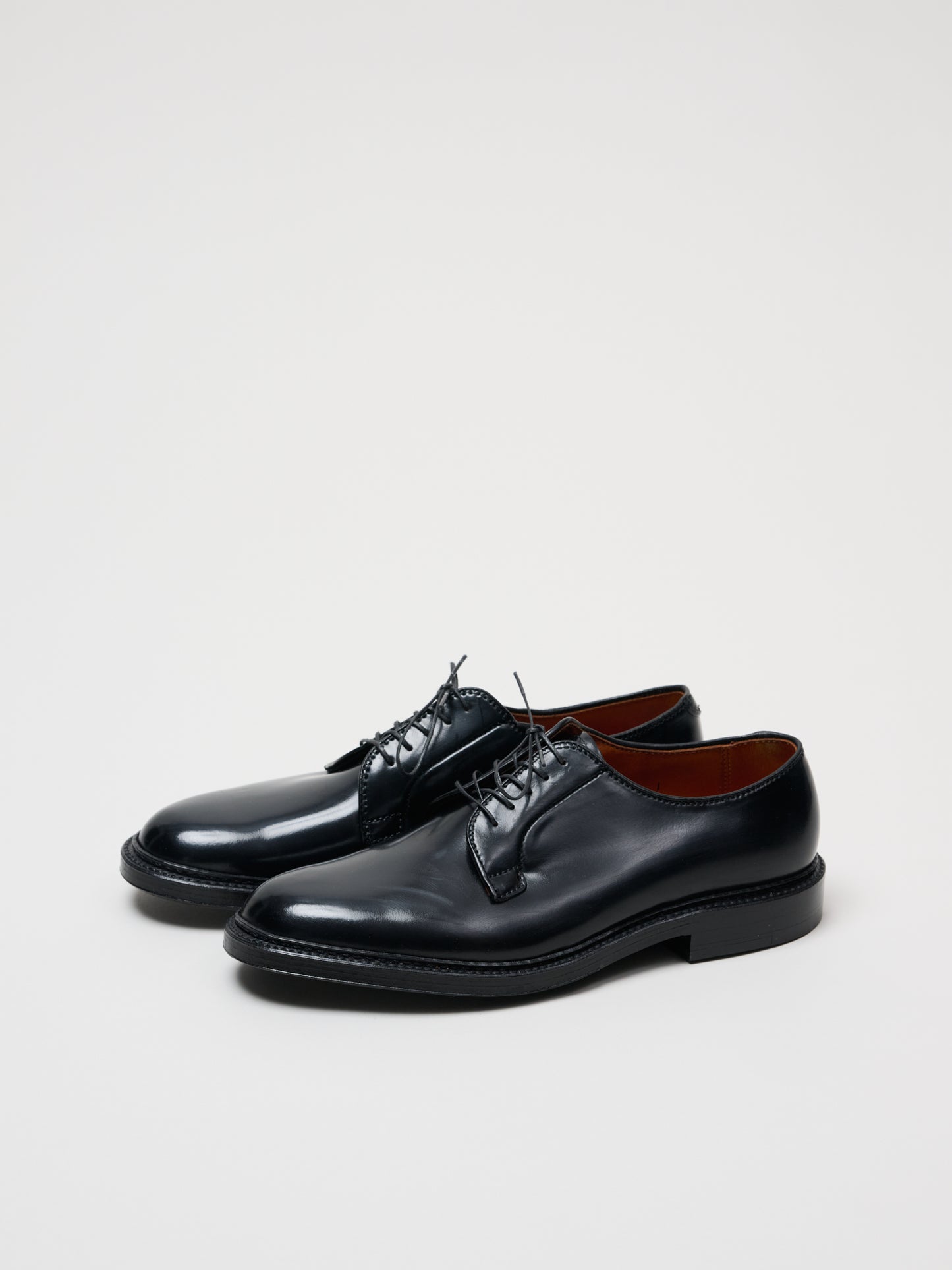 9901 Plain Toe Blucher, Black Shell Cordovan, E width