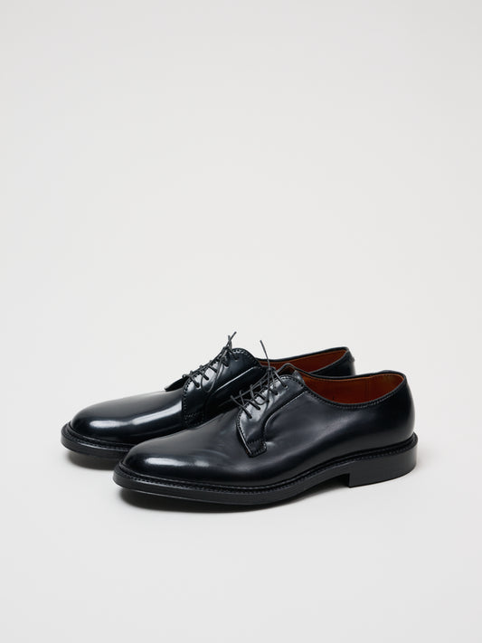 9901 Plain Toe Blucher, Black Shell Cordovan, E width