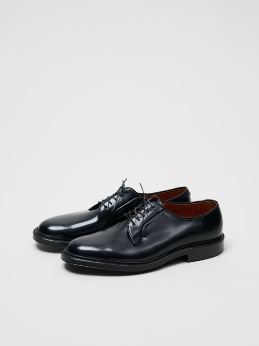 9901 Plain Toe Blucher, Black Shell Cordovan, E width
