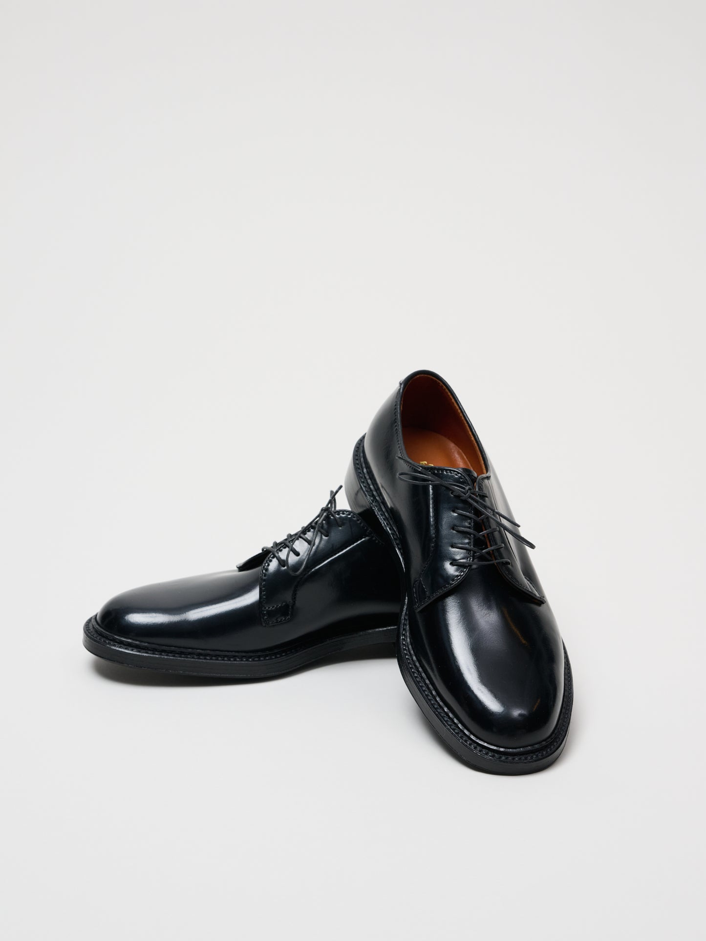 9901 Plain Toe Blucher, Black Shell Cordovan, E width