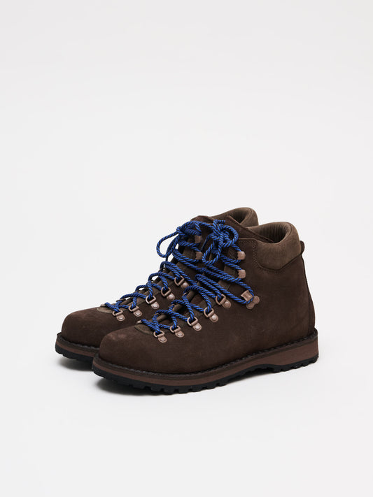 Roccia Vet Bison Suede, Dark Brown