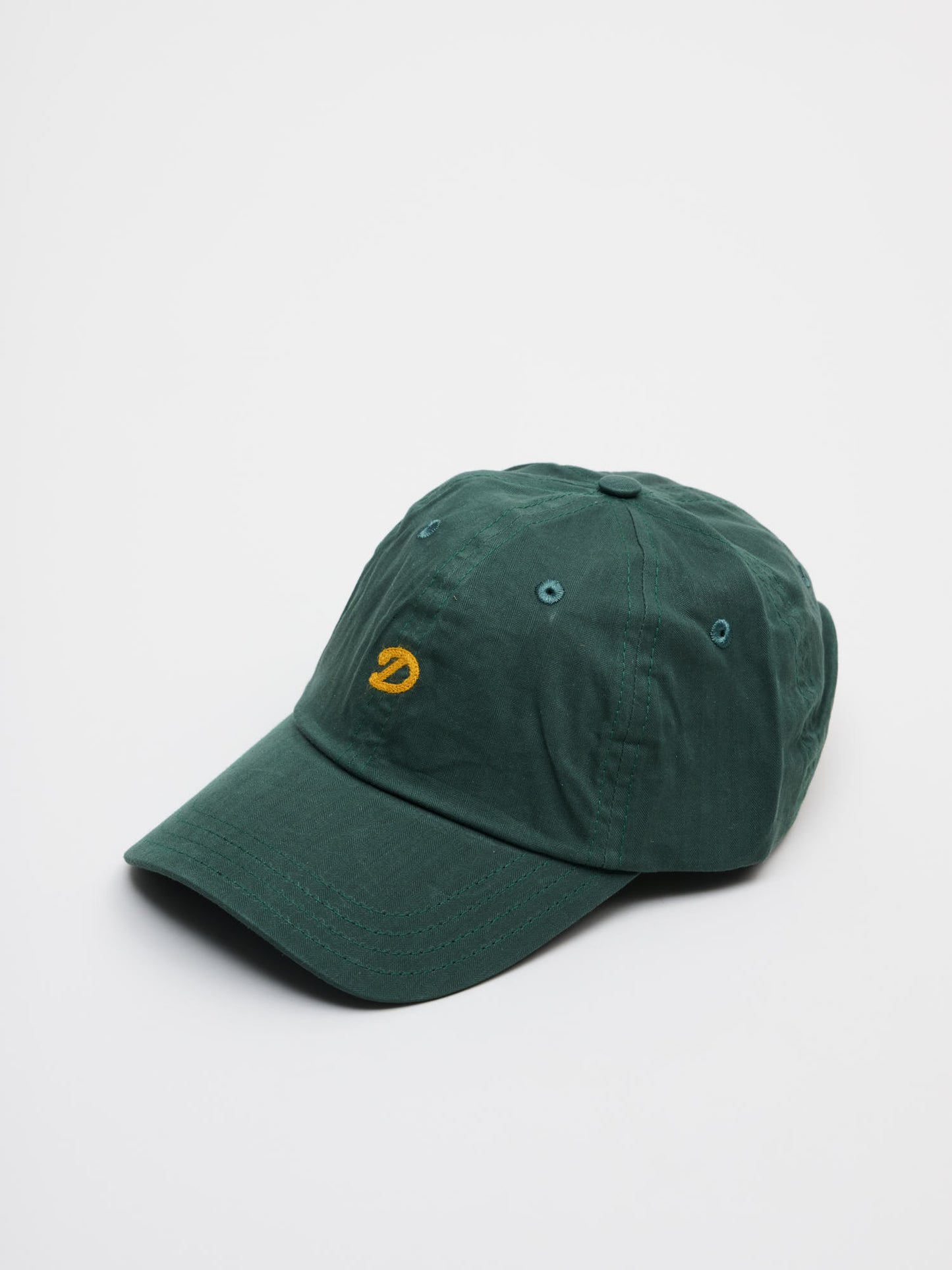 Waxed Herringbone Baseball Hat, Bottle Green