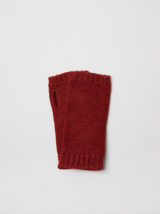 Chunky Wristwarmer Merino Cashmere, Paprika