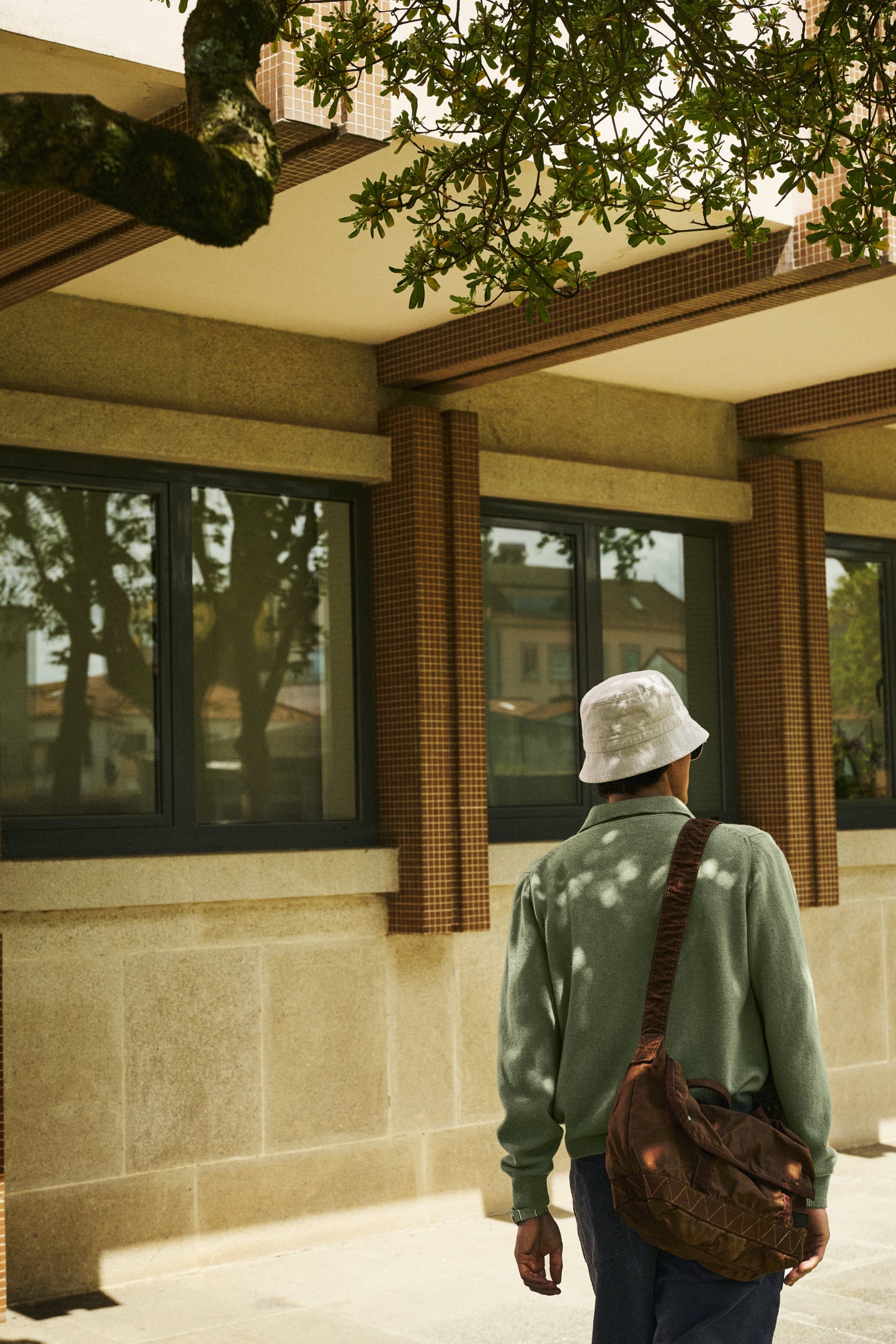 Polo Cardigan, Dusty Green