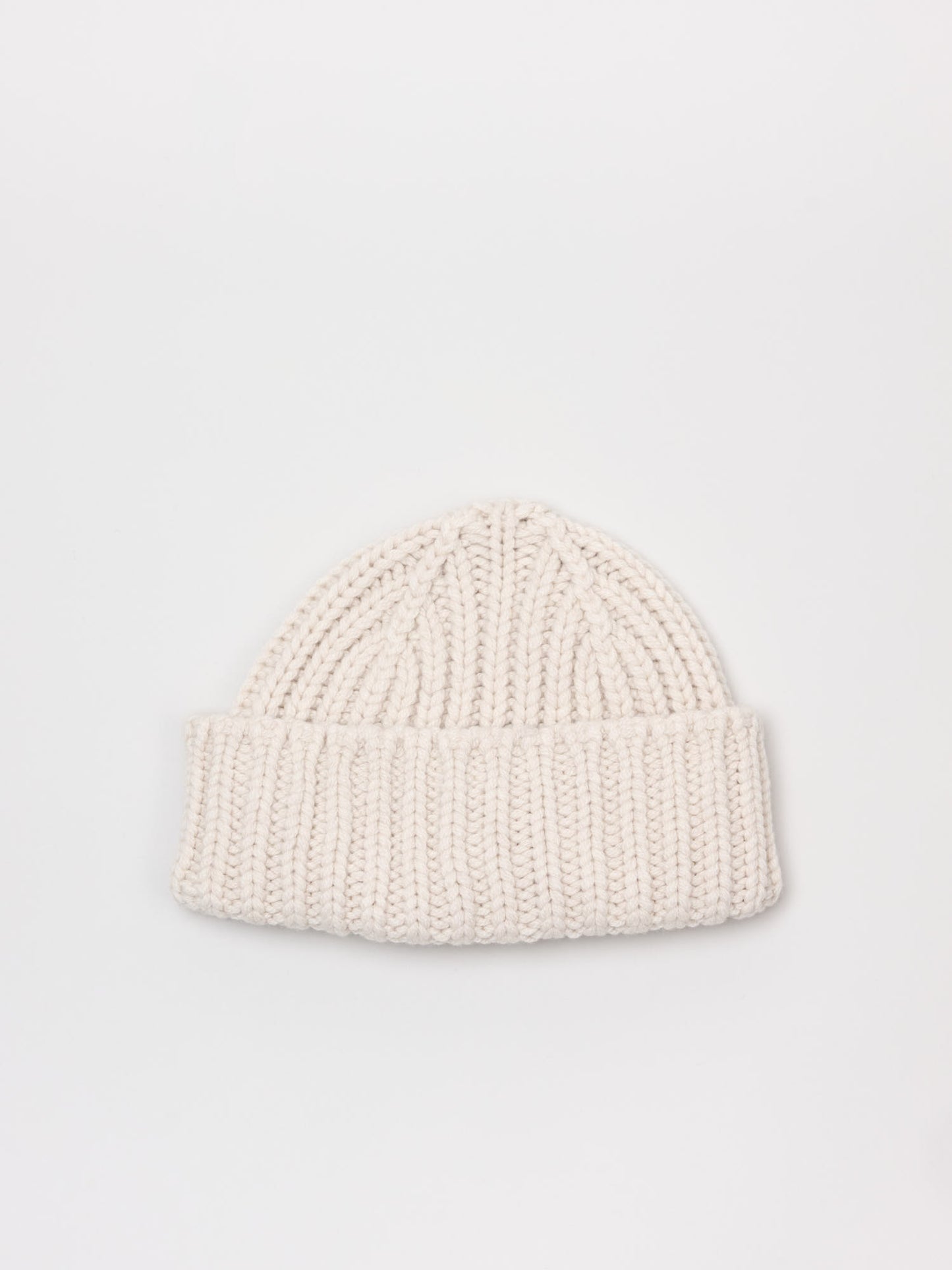 Chunky Rib Beanie Merino Cashmere, Cream