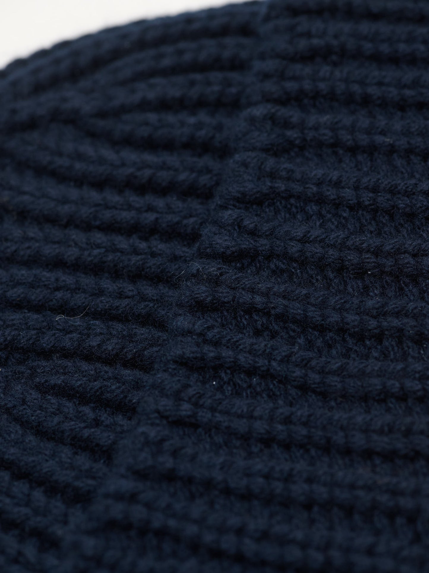 Chunky Rib Beanie Merino Cashmere, Navy