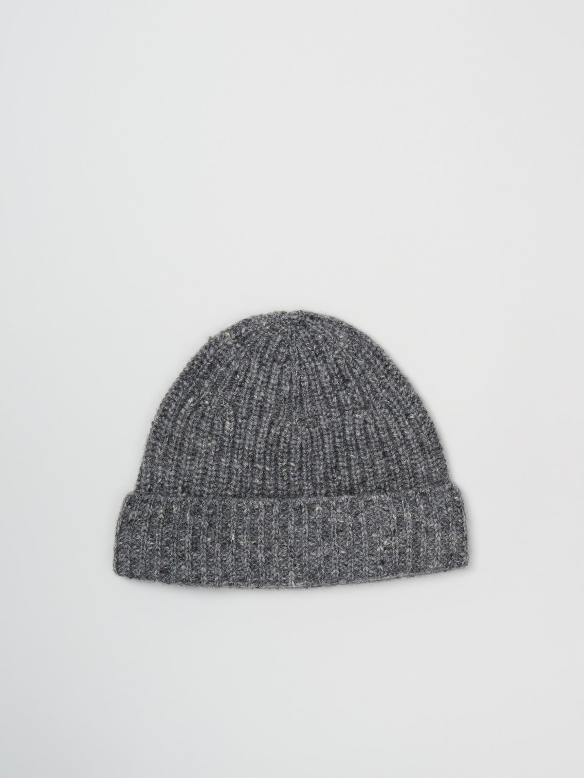 Cashmere Nep Knit Cap, Mix Grey