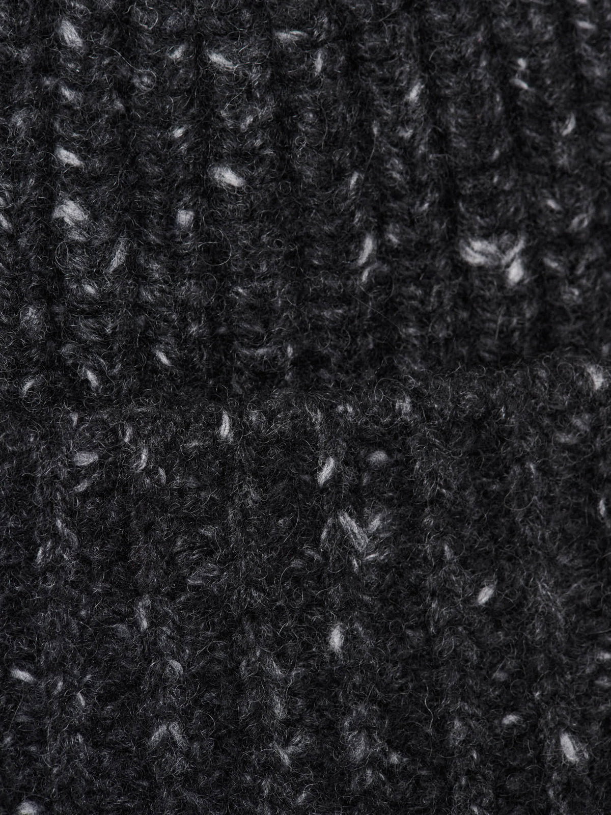 Cashmere Nep Knit Cap, Mix Black