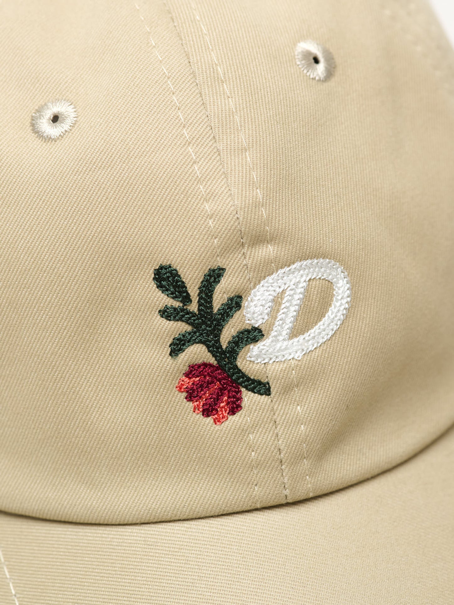 D Flower Baseball Cap, Sand