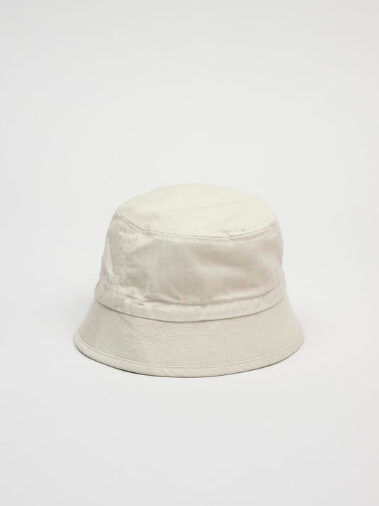 Herringbone Bucket Hat, Ivory