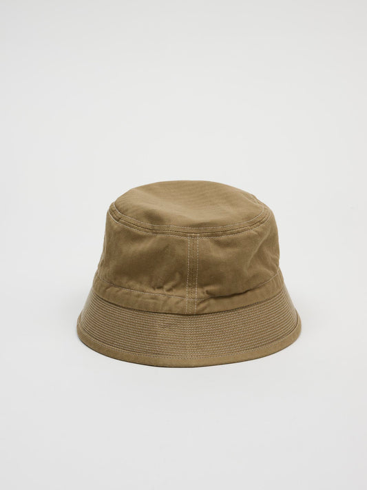 Herringbone Bucket Hat, Beige