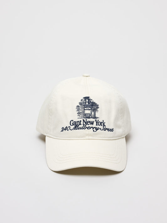 Washed Twill Cap, Cream