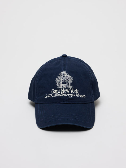 Washed Twill Cap, Evening Blue
