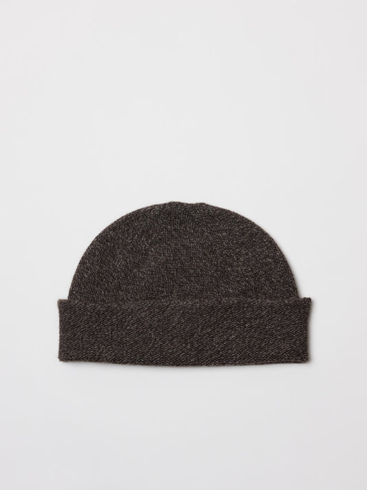 Lightweight Beanie Yak Wool Cashmere Blend, Coffee Twist
