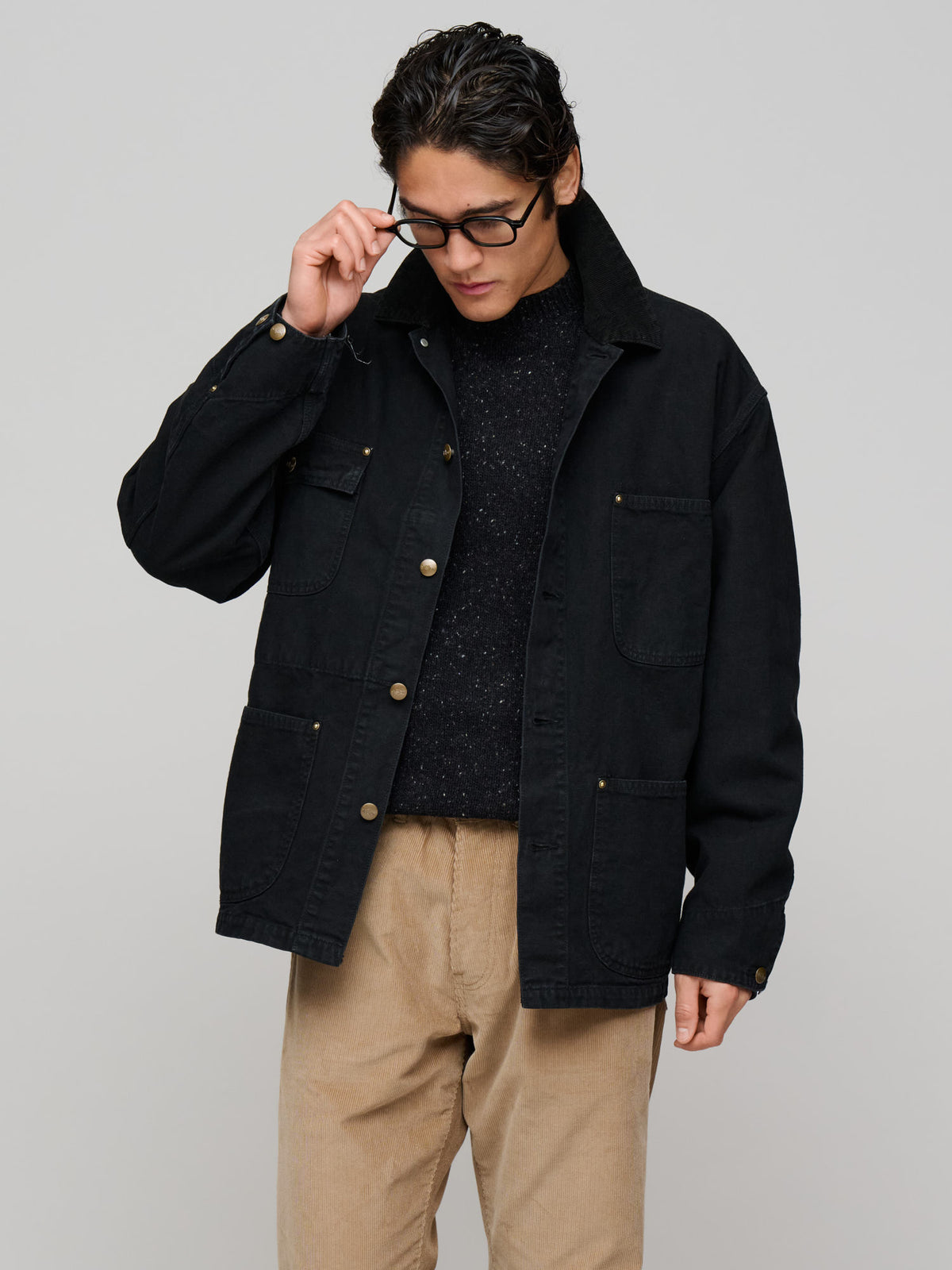 Oxford Coverall Relaxed Fit, Black