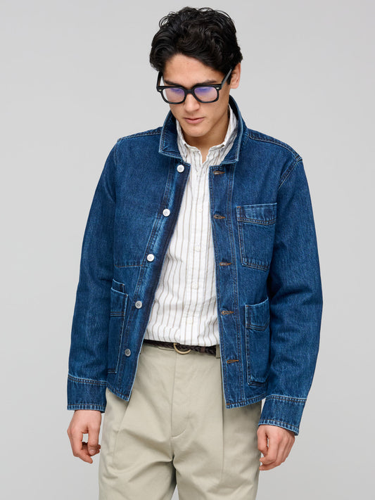 Work Chore Jacket Denim, Stone Wash