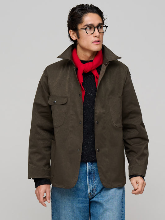 Suede Touch Classic Coverall, Coffee Brown