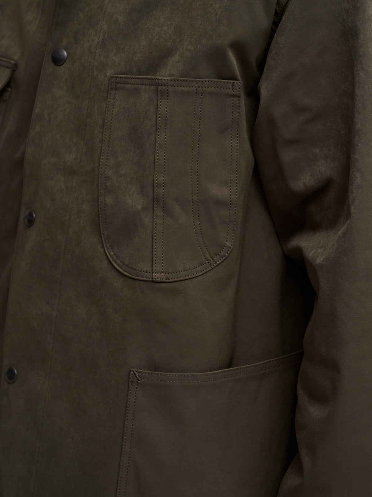 Suede Touch Classic Coverall, Coffee Brown