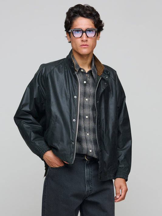 Blouson Transport Wax Jacket, Sage