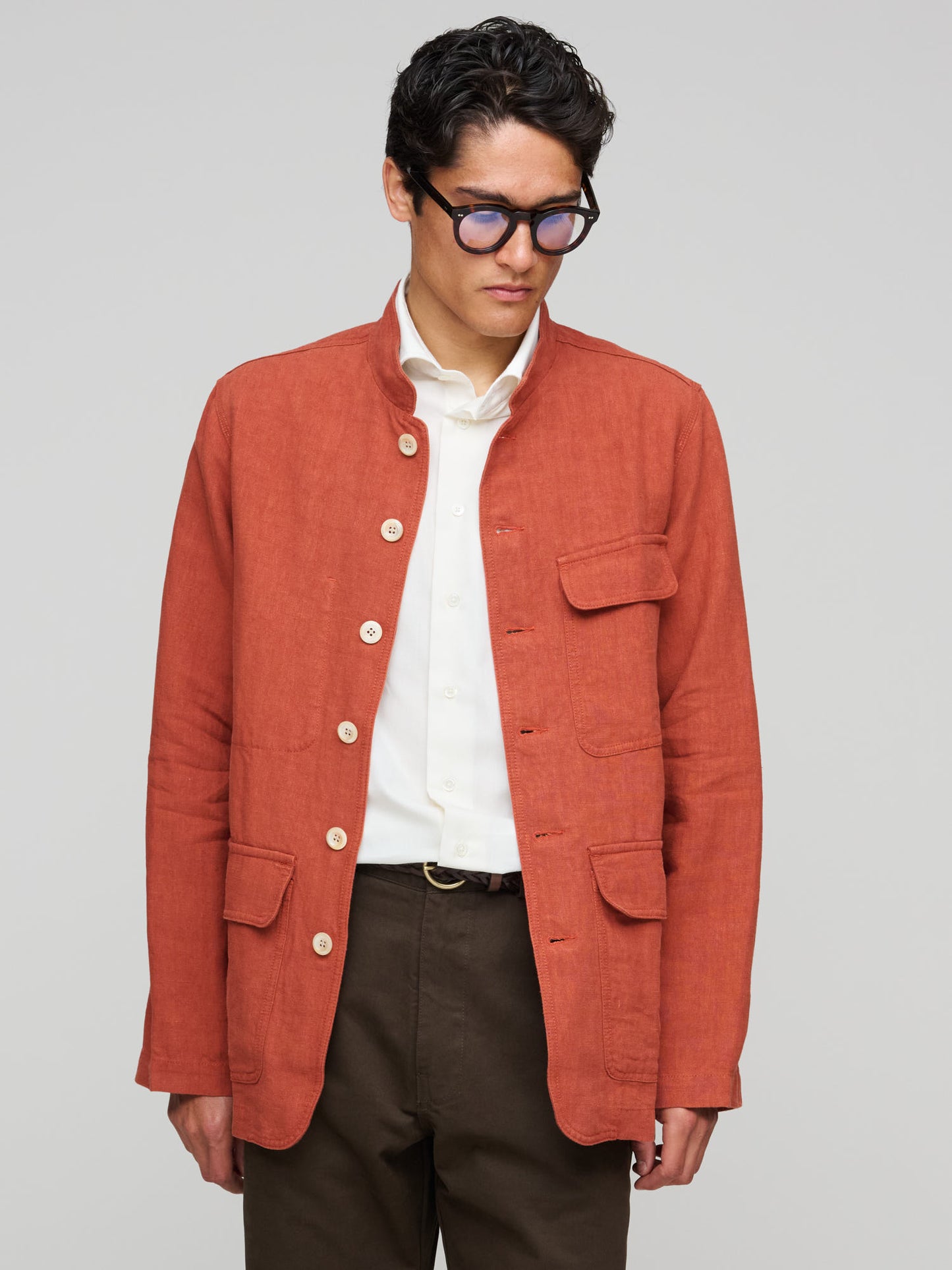 Forestiere Linen Jacket, Rust