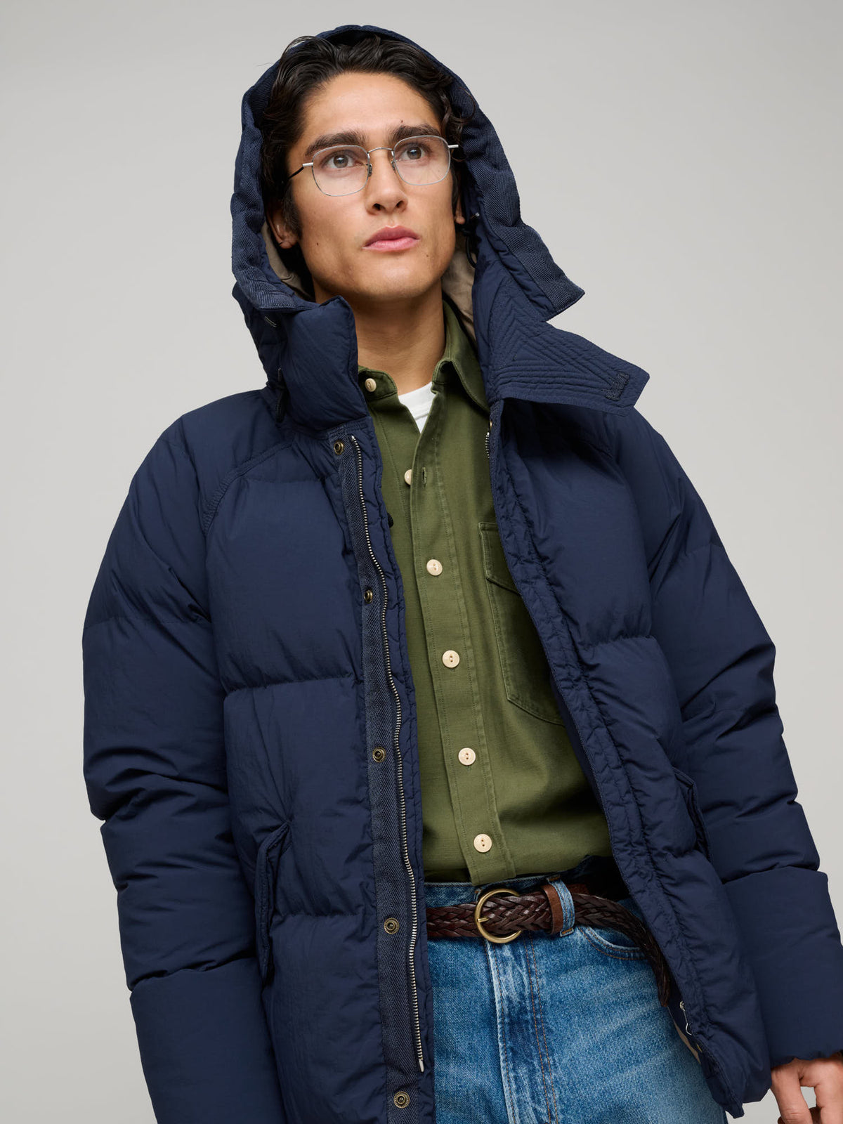 Artic Down Parka (no visible logo), Navy
