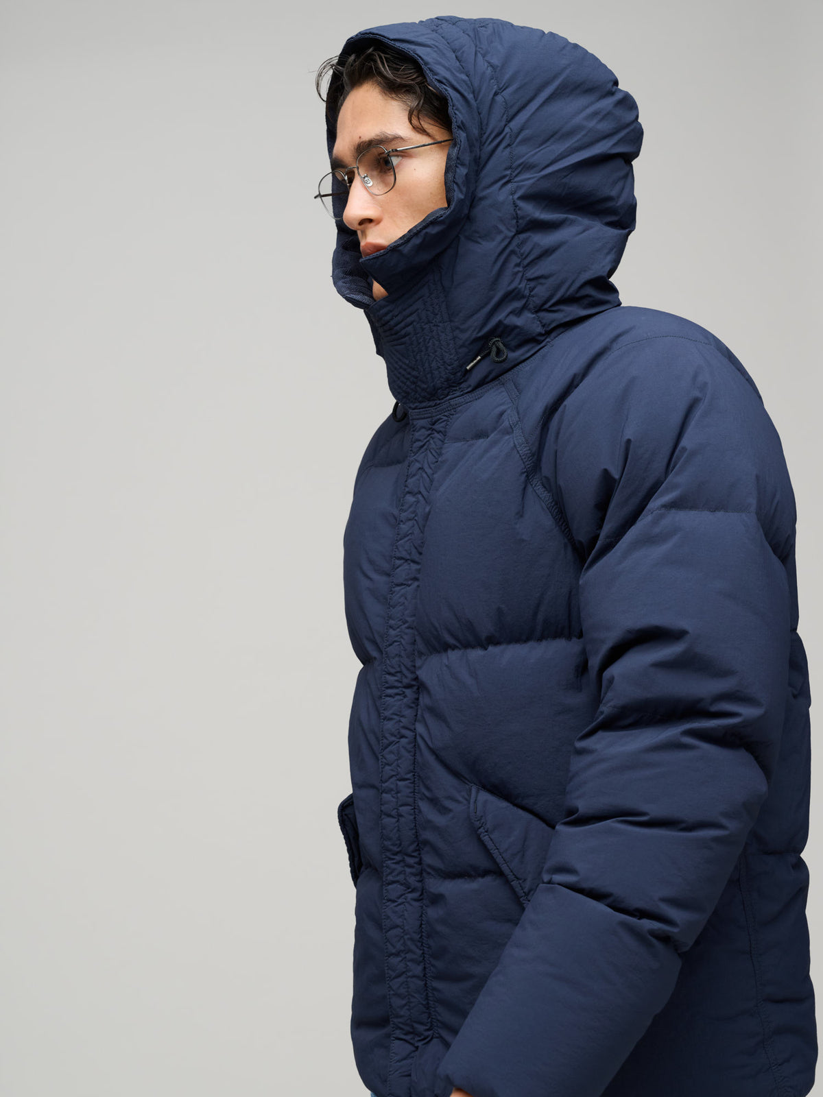 Artic Down Parka (no visible logo), Navy