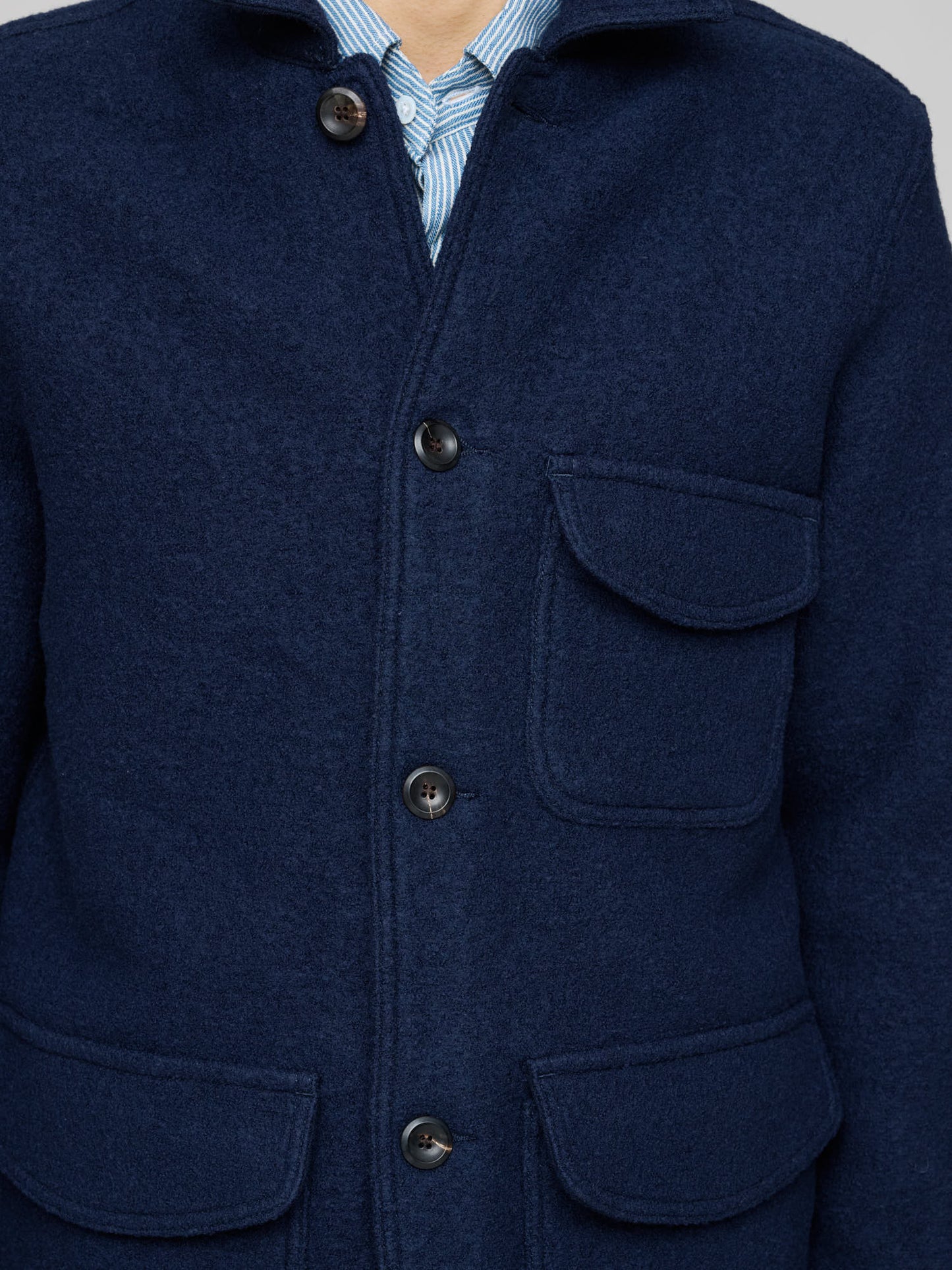 Wool Chore Jacket, Navy